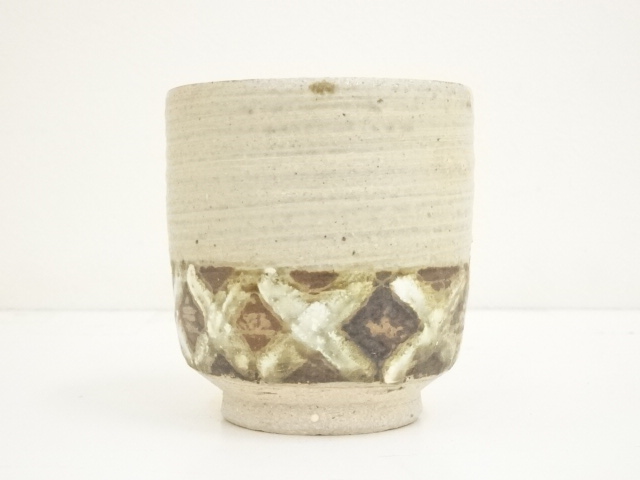 信楽　踞壺　谷清右衛門　一苔　共箱 道具 ] - 道具 信楽焼 保庭楽入造 海鼠壁蔵紋干支茶碗（共箱